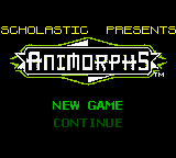 Animorphs title screen for GameBoy Color
